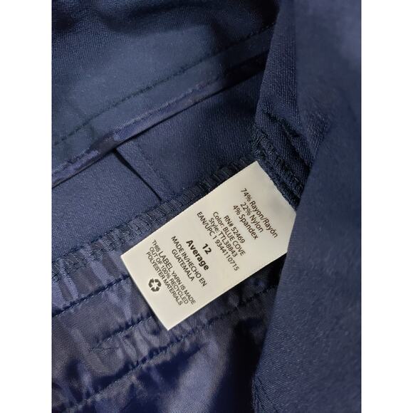 Time and Tru Dress Pants Size 12 Womens Blue Stretch Hook & Eye Straight NWT - Picture 4 of 13